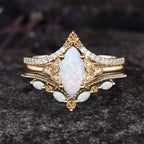 FREE Today: Eternal Glow Opal Promise Ring Set