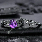 FREE Today:  Lucky Stone Aquamarine Leaf Engagement Ring Set