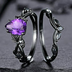 FREE Today:  Lucky Stone Aquamarine Leaf Engagement Ring Set