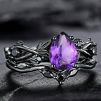 FREE Today:  Lucky Stone Aquamarine Leaf Engagement Ring Set