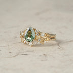 FREE Today: Nature's Embrace - Green Emerald Leaf Ring Set