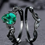 FREE Today:  Lucky Stone Aquamarine Leaf Engagement Ring Set