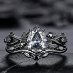 FREE Today:  Lucky Stone Aquamarine Leaf Engagement Ring Set