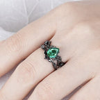 FREE Today:  Lucky Stone Aquamarine Leaf Engagement Ring Set