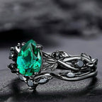 FREE Today:  Lucky Stone Aquamarine Leaf Engagement Ring Set