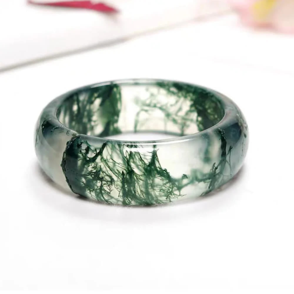 FREE Today: "Whispers of the Grove" Moss Agate Ring