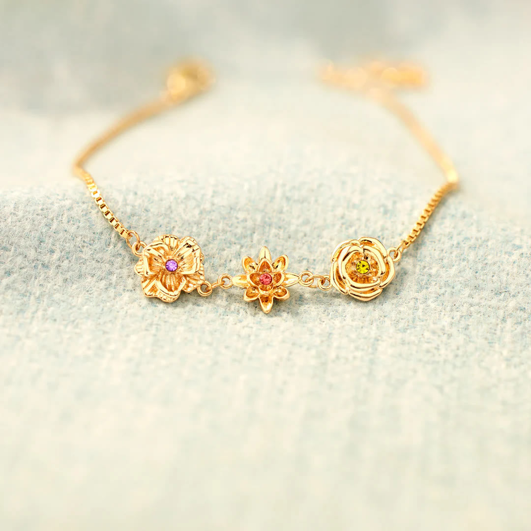 FREE Today: 1-3 Three-Dimensional Birth Flowers Bracelet