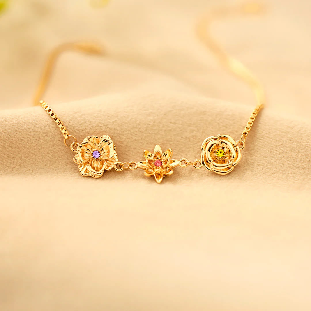 FREE Today: 1-3 Three-Dimensional Birth Flowers Bracelet