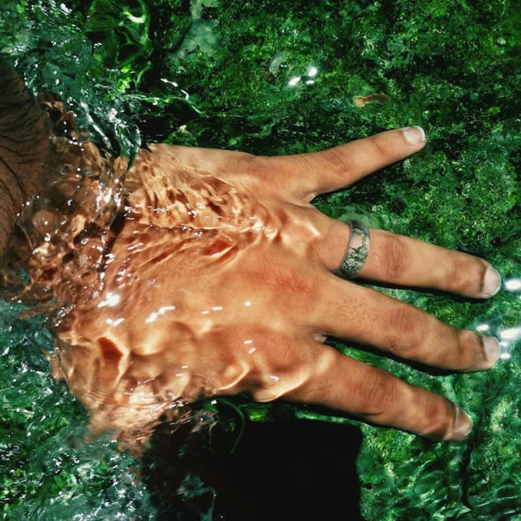 FREE Today: "Whispers of the Grove" Moss Agate Ring