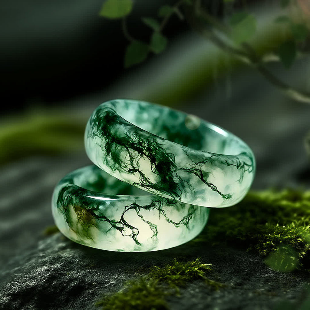 FREE Today: "Whispers of the Grove" Moss Agate Ring
