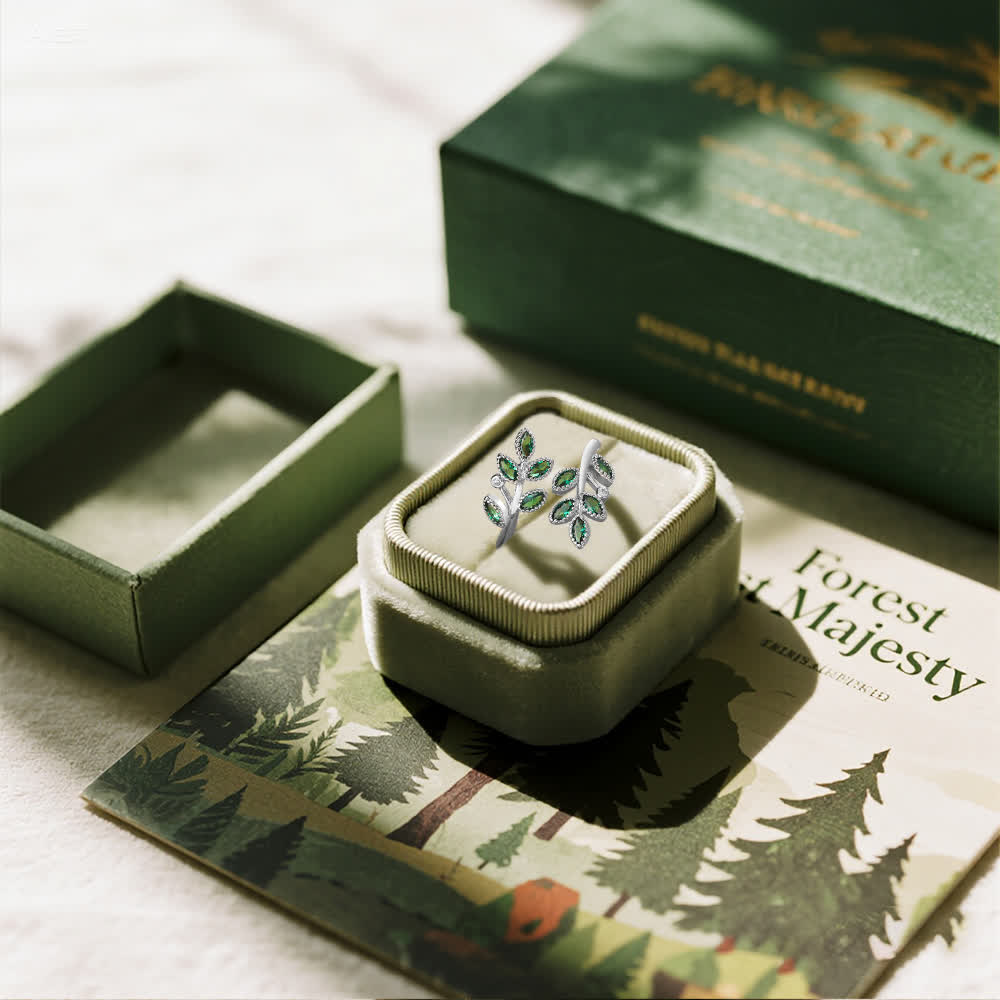 FREE Today: Forest Majesty Leaf Ring