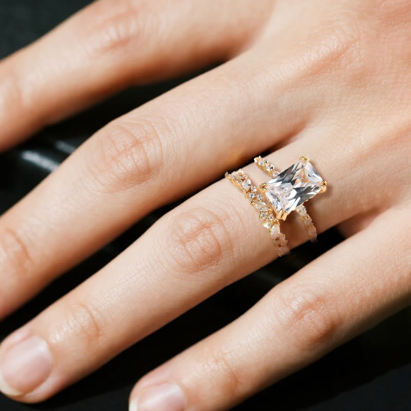 FREE Today: Sun-Kissed Embrace Moissanite Duo Ring