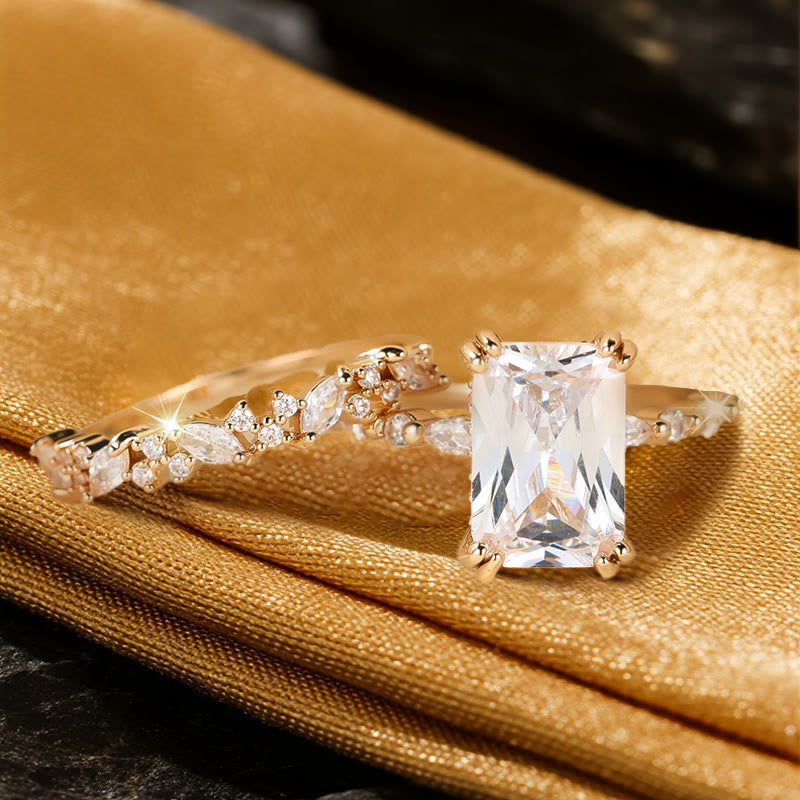 FREE Today: Sun-Kissed Embrace Moissanite Duo Ring