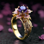 FREE Today: "Amaranth Bloom" Violet Crystal Ring