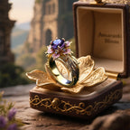 FREE Today: "Amaranth Bloom" Violet Crystal Ring