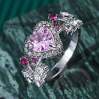 FREE Today: Eternal Love's Embrace: Heart Amethyst Zircon Ring
