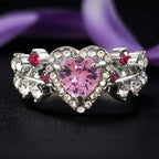 FREE Today: Eternal Love's Embrace: Heart Amethyst Zircon Ring