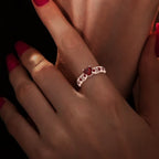 FREE Today: Garnet Heart Zircon Ring