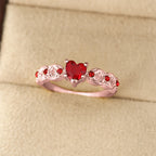 FREE Today: Garnet Heart Zircon Ring