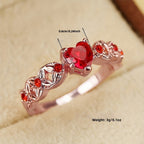 FREE Today: Garnet Heart Zircon Ring