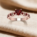 FREE Today: Garnet Heart Zircon Ring