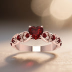 FREE Today: Garnet Heart Zircon Ring