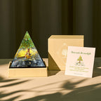FREE Today: Moonlit Growth Peridot & Grey Moonstone Orgone Pyramid