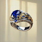 FREE Today: Blue Gold Sapphire Crystal Two Tone Ring