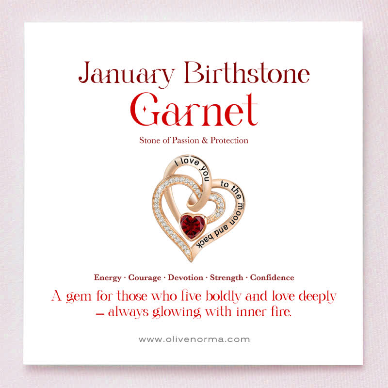 FREE Today: "I Love You to the Moon and Back" – Eternal Hearts Birthstone Necklace