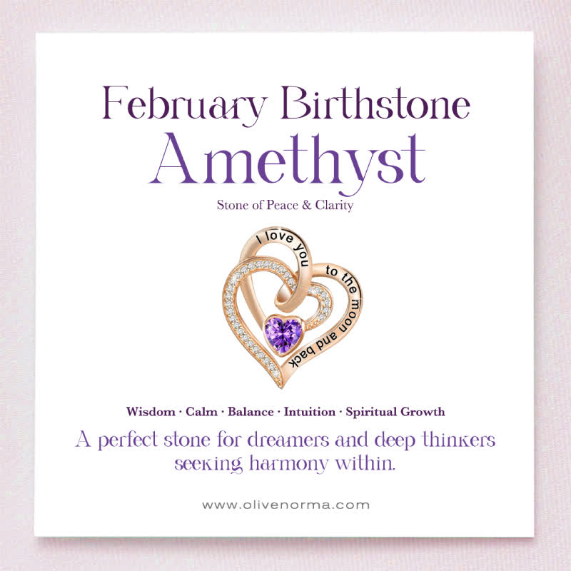 FREE Today: "I Love You to the Moon and Back" – Eternal Hearts Birthstone Necklace