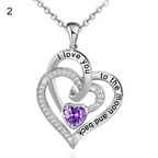FREE Today: "I Love You to the Moon and Back" – Eternal Hearts Birthstone Necklace
