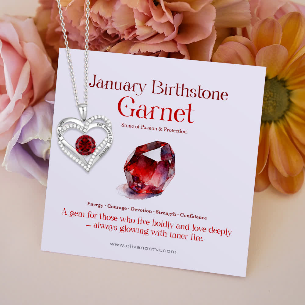 FREE Today: "I Love You Always and Forever" – Forever Love Birthstone Heart Necklace