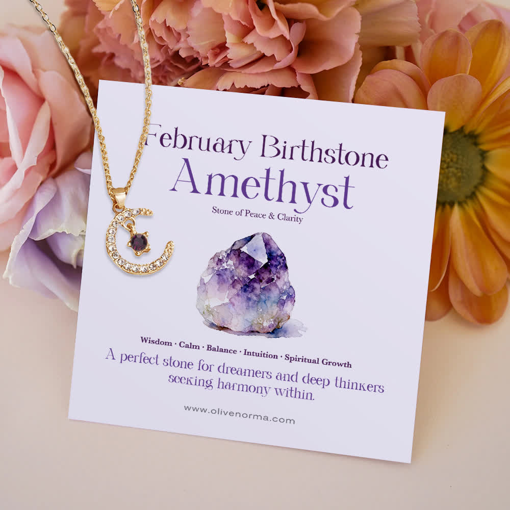 FREE Today: Month Birthstone Star Creative Gift Card Necklace