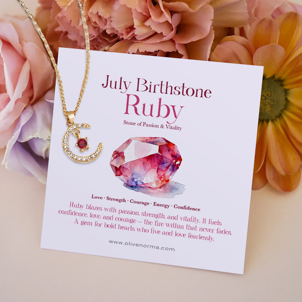 FREE Today: Month Birthstone Star Creative Gift Card Necklace