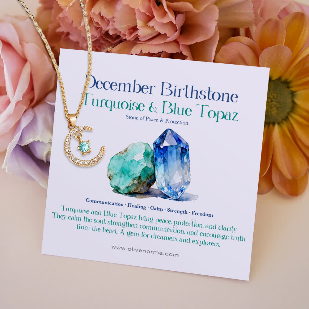 FREE Today: Month Birthstone Star Creative Gift Card Necklace