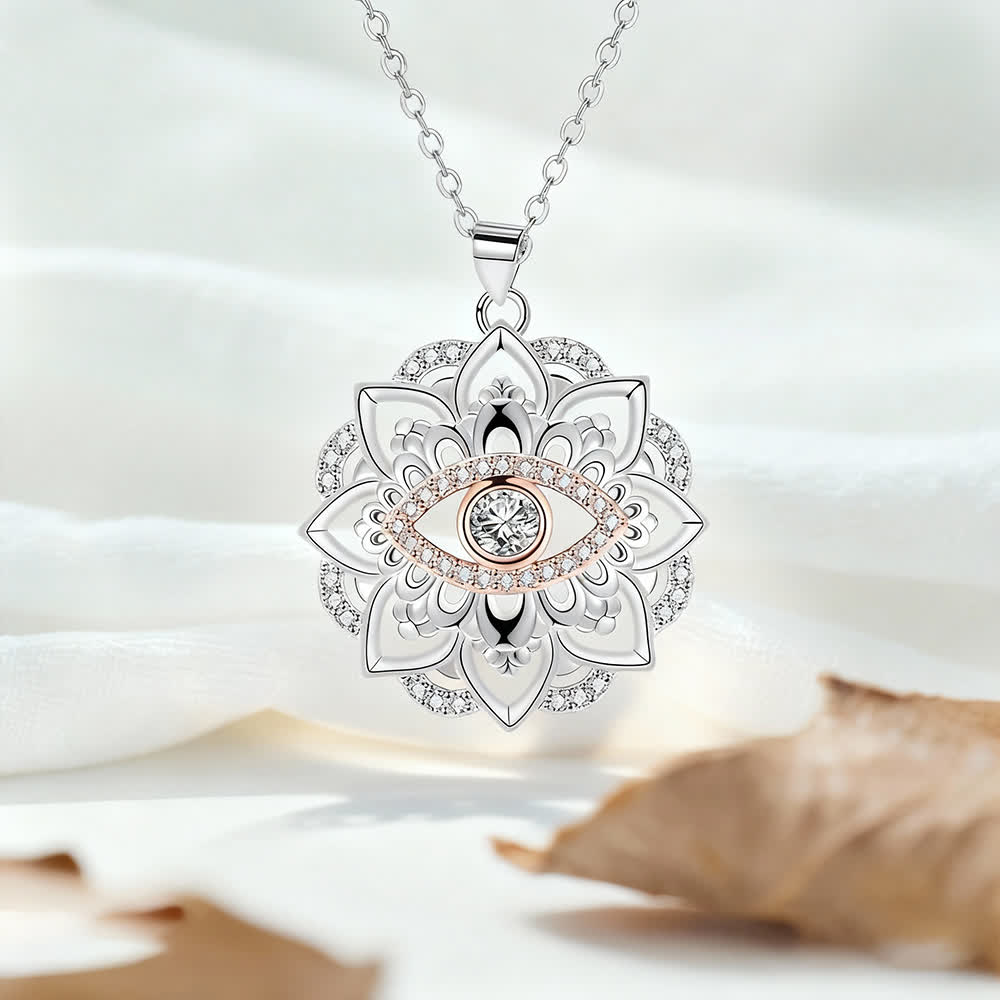 FREE Today: Guardian of Light and Serenity – Evil Eye Lotus Necklace