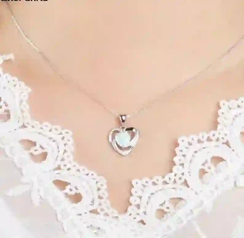 FREE Today: "Eternity Unlimited" Opal Heart Necklace