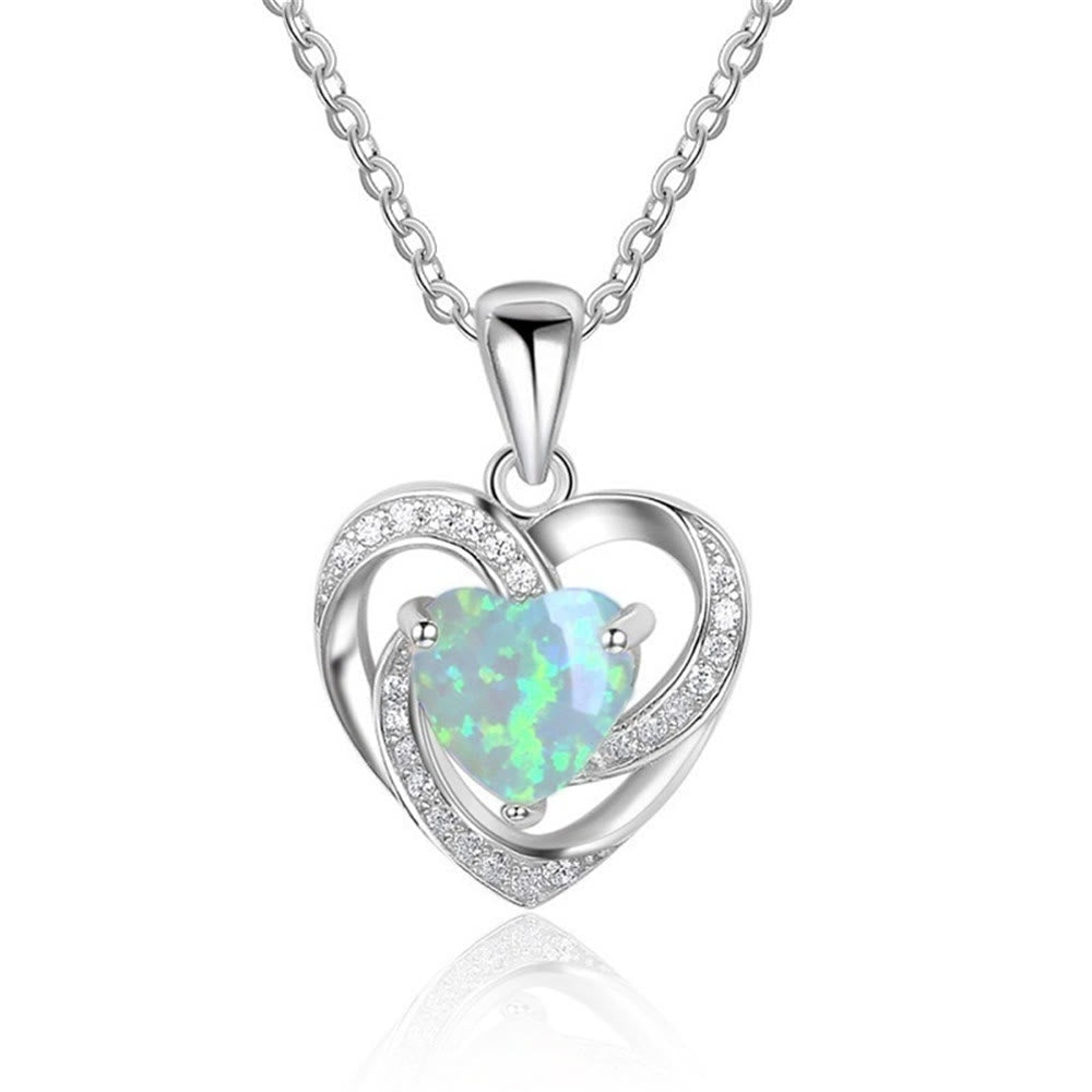FREE Today: "Eternity Unlimited" Opal Heart Necklace