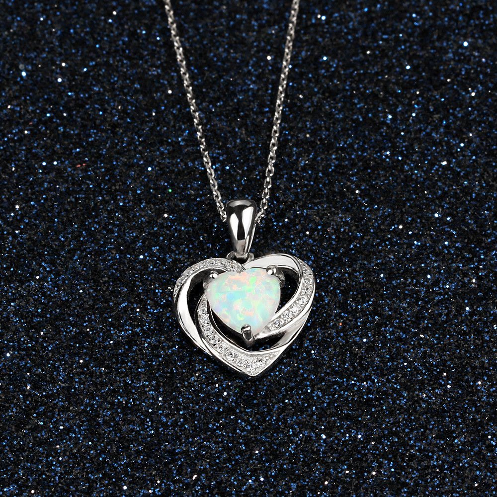 FREE Today: "Eternity Unlimited" Opal Heart Necklace