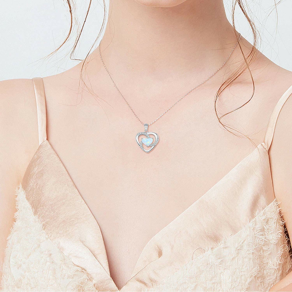 FREE Today: "Eternity Unlimited" Opal Heart Necklace
