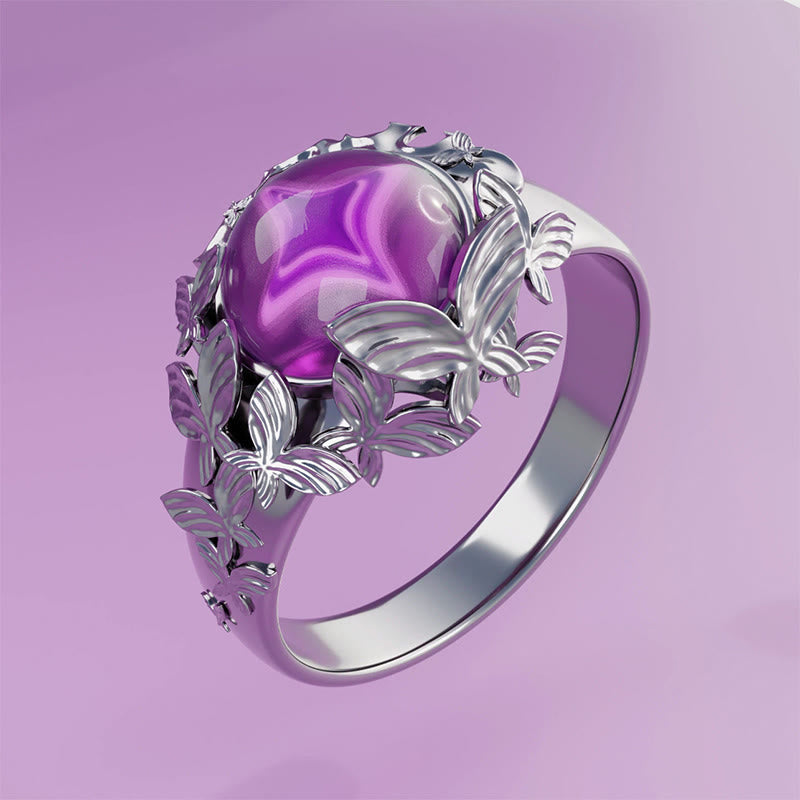 FREE Today: Purple Stone Butterfly Cosplay Prop Adjustable Ring