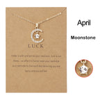 FREE Today: Month Birthstone Star Creative Gift Card Necklace