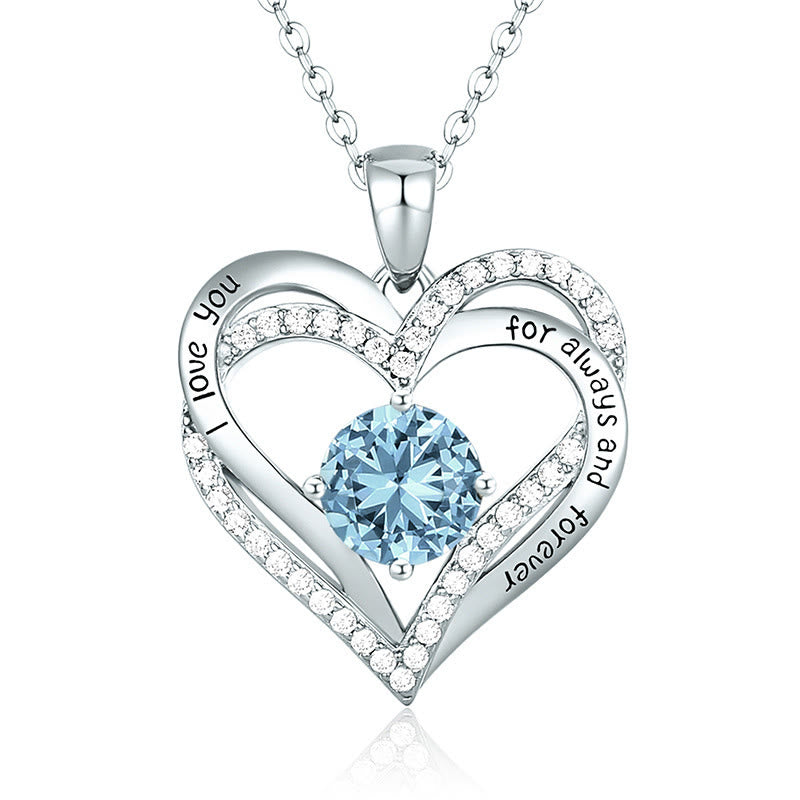 FREE Today: "I Love You Always and Forever" – Forever Love Birthstone Heart Necklace