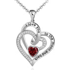 FREE Today: "I Love You to the Moon and Back" – Eternal Hearts Birthstone Necklace