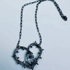 FREE Today: "Witch's Heart"-Clear Crystal Thorn Heart Necklace