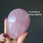 Easter Rose Quartz Dancing Star Crystal Egg