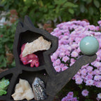 Crescent Moon Shaped Cute Cat Crystal Shelf