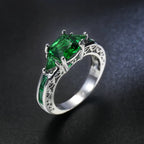 FREE Today: "Simple Pretty" -  Princess Cut Obsidian & Sapphire Ring