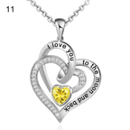FREE Today: "I Love You to the Moon and Back" – Eternal Hearts Birthstone Necklace