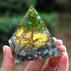 FREE Today: Moonlit Growth Peridot & Grey Moonstone Orgone Pyramid